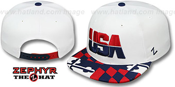 USA MARYLAND FLAG SNAPBACK White Hat by Zephyr