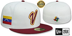 Venezuela 2023 WBC GAME White-Burgundy Hat by New Era