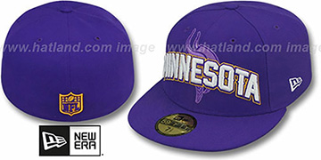 Vikings NFL ONFIELD DRAFT Purple Fitted Hat by New Era