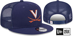 Virginia TEAM-BASIC TRUCKER SNAPBACK Navy Hat by New Era