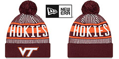 Virginia Tech STRIPED Knit Beanie Hat by New Era