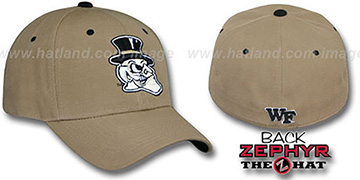 Wake Forest DHS Fitted Hat by Zephyr - khaki