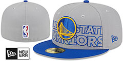 Warriors 2023 ALTERNATE NBA DRAFT Grey-Royal Fitted Hat by New Era