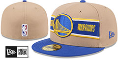 Warriors 2024 NBA DRAFT Camel-Royal Fitted Hat by New Era