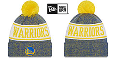 Warriors BANNER Knit Beanie Hat by New Era