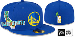 Warriors STATEVIEW Royal Fitted Hat by New Era