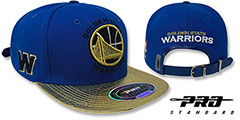 Warriors TEAM-BASIC STRAPBACK Royal-Gold Hat by Pro Standard