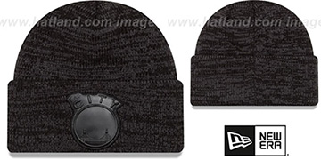 Warriors TONAL TRICK Black-Grey Knit Beanie Hat by New Era