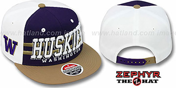 Washington 2T SUPERSONIC SNAPBACK Purple-Gold Hat by Zephyr