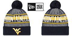 West Virginia STRIPED Knit Beanie Hat by New Era