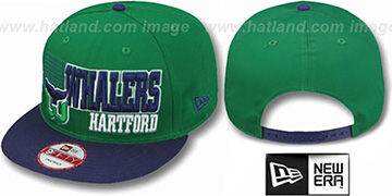 Whalers 2T BORDERLINE SNAPBACK Green-Navy Hat by New Era