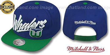 Whalers 2T VICE SNAPBACK Royal-Green Adjustable Hat by Mitchell and Ness