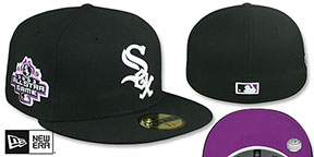 White Sox 2003 ALL STAR GAME PURPLE-BOTTOM Black Fitted Hat by New Era