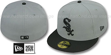 White Sox 2T TEAM-BASIC Grey-Black Fitted Hat by New Era