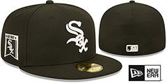 White Sox BANNER SIDE-PATCH Black Fitted Hat by New Era