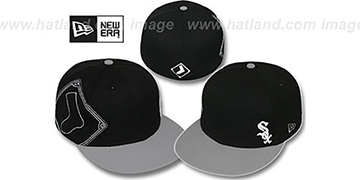 White Sox BIG-STITCH Black-Grey Fitted Hat by New Era