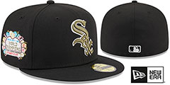 White Sox BOTANICAL SIDE-PATCH Black Fitted Hat by New Era