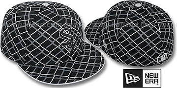 White Sox CHAIN-LINK Black Fitted Hat by New Era