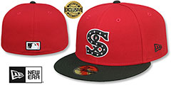 White Sox COOPERPACK Red-Black Fitted Hat by New Era