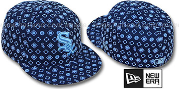 White Sox D-LUX ALL-OVER Navy-Columbia Fitted Hat by New Era