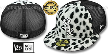 White Sox DALMATION ANIMAL-FUR MESH-BACK Fitted Hat by New Era