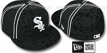 White Sox DUAL-PIPED INKED Black Fitted Hat by New Era