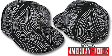 White Sox HENNA TATTOO Black-White Fitted Hat by American Needle