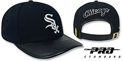 White Sox LOW-PRO BASIC STRAPBACK Black Hat by Pro Standard