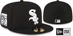 White Sox METALLIC LOGO SIDE-PATCH Black Fitted Hat by New Era