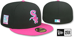 White Sox MIAMI VICE SIDE-PATCH Black-Beetroot Fitted Hat by New Era