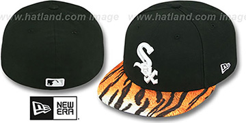 White Sox REAL TIGER VIZA-PRINT Black Fitted Hat by New Era