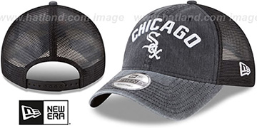 White Sox RUGGED-TEAM TRUCKER SNAPBACK Black Hat by New Era