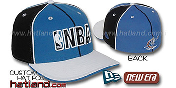 Wizards NBA PINWHEEL-3 Blue-Black-White Fitted Hat by New Era