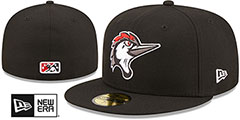 Woodpeckers MILB ONFIELD HOME Black Fitted Hat by New Era