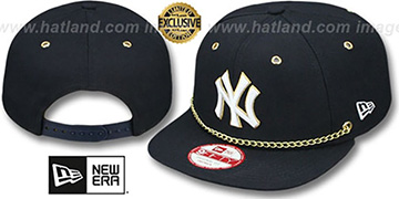 Yankees  CHAIN SNAPBACK Navy Hat by New Era