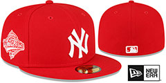 Yankees 1996 WS SIDE-PATCH UP Red-White Fitted Hat by New Era