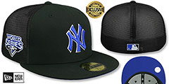 Yankees 2009 WS MESH-BACK SIDE-PATCH Black-Royal Fitted Hat by New Era