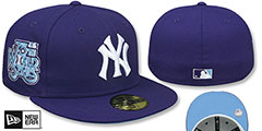 Yankees 75TH WORLD SERIES SKY-BOTTOM Purple Fitted Hat by New Era