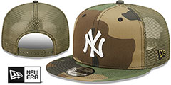 Yankees ARMY CAMO TRUCKER Hat by New Era