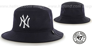 Yankees BACKBOARD JERSEY BUCKET Navy Hat by Twins 47 Brand