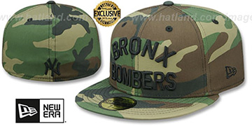 Yankees BRONX BOMBERS Army Camo Fitted Hat by New Era