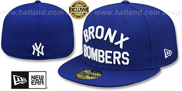 Yankees BRONX BOMBERS Royal Fitted Hat by New Era