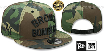 Yankees BRONX BOMBERS SNAPBACK Army Camo Hat by New Era