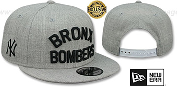 Yankees BRONX BOMBERS SNAPBACK Heather Light Grey Hat by New Era