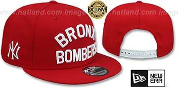 Yankees BRONX BOMBERS SNAPBACK Red Hat by New Era