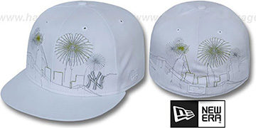 Yankees CITY-SKYLINE FIREWORKS White Fitted Hat by New Era