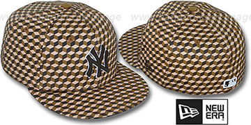 Yankees CUE-BERT Brown Fitted Hat by New Era