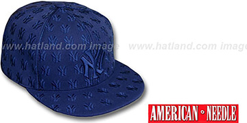 Yankees DICE ALL-OVER Navyout Fitted Hat by American Needle