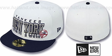 Yankees DISSOLVER White-Navy Fitted Hat by New Era