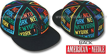 Yankees ETERNAL ALL-OVER Black Fitted Hat by American Needle